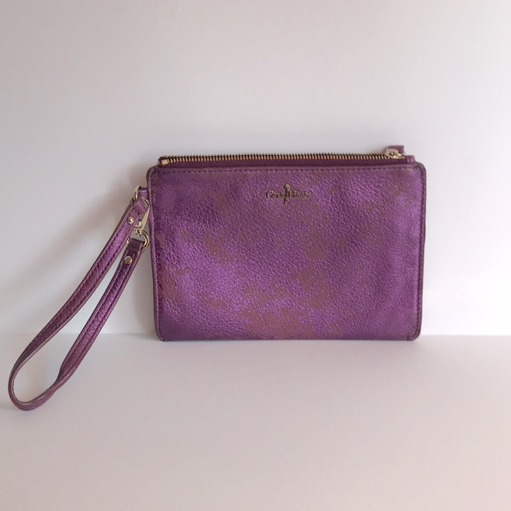 Distressed Metallic Leather Cole Haan Clutch (BUY 3 GET 1 FREE!)*